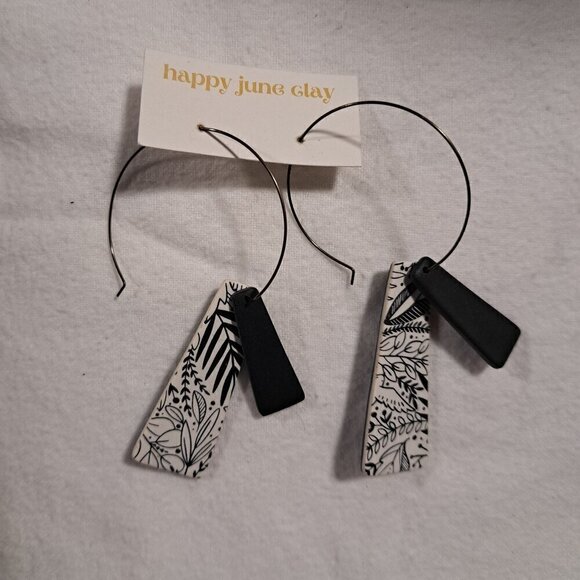 NWT Happy June Clay Abstract Earrings - Picture 1 of 2